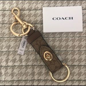 Coach, signature logo key chain. NWT